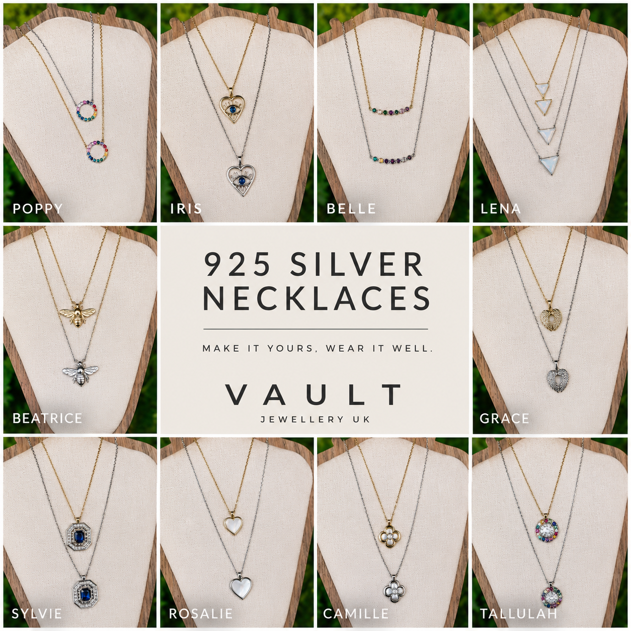 Silver Necklace Collection | 10 Designs | 925 Sterling Silver