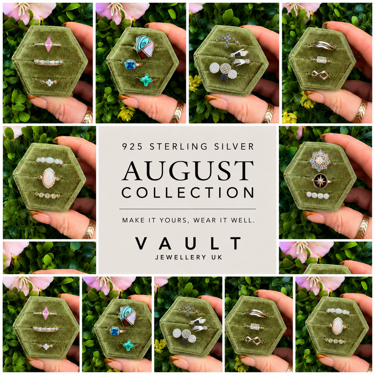 August SILVER Collection | 925 Sterling Silver Rings