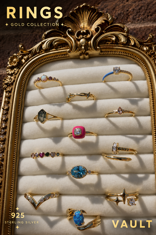 JULY GOLD Collection | 925 Sterling Silver Gold-Plated Rings
